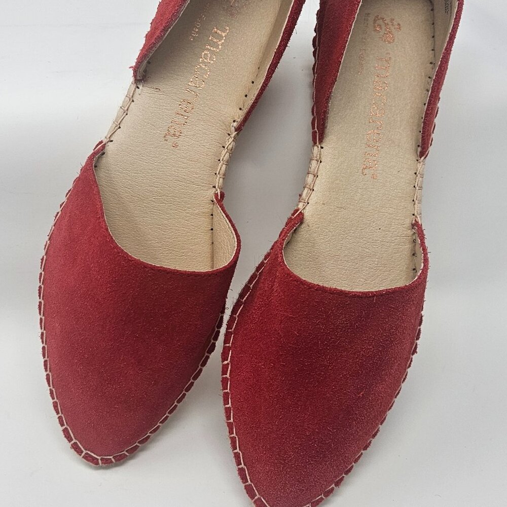 Macarena Roho Red Suede Espadrilles, Size 39 (9 US)